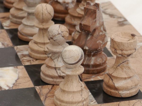 Marina and Boticini Black Marble Chess Set with Marble Board - Image 9