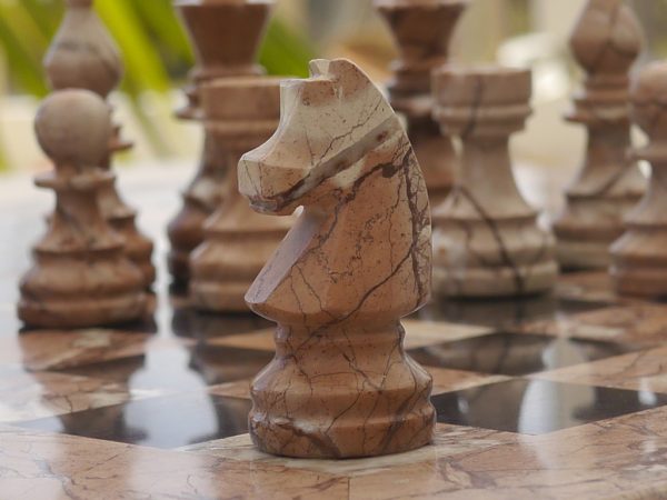 Marina and Boticini Black Marble Chess Set with Marble Board - Image 10