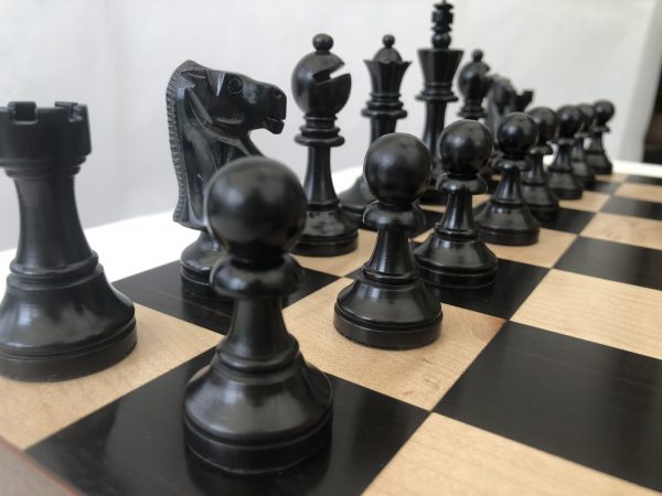 Monarch Staunton Ebonised Chess Pieces - Image 2