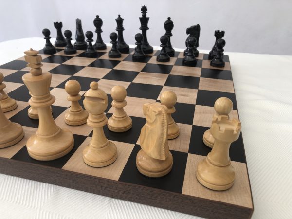 Monarch Staunton Ebonised Chess Pieces - Image 12