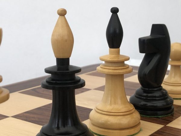 Hungarian Contrast Ebonised Chess Pieces