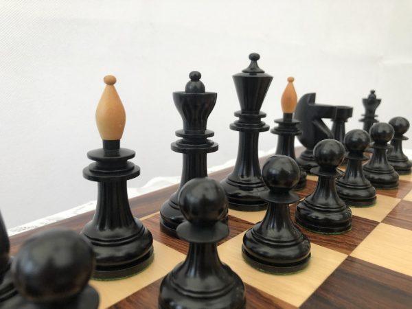 Hungarian Contrast Ebonised Chess Pieces - Image 6
