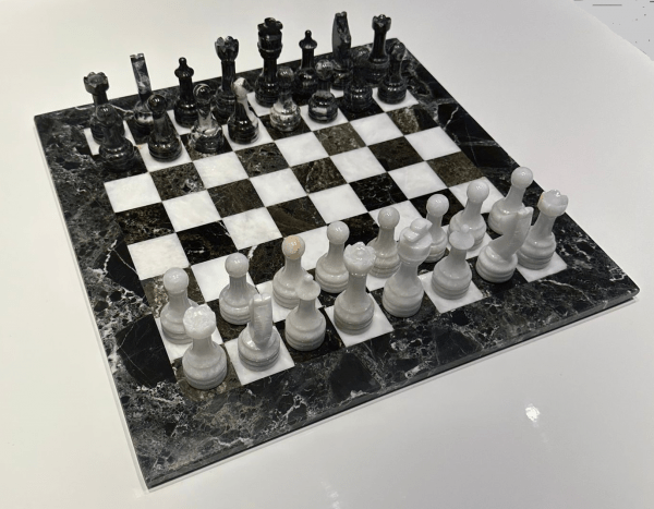The Zebra - Black Marble and White Onyx with Marble Board - Image 14