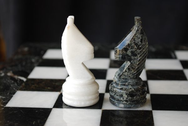 The Zebra - Black Marble and White Onyx with Marble Board - Image 2