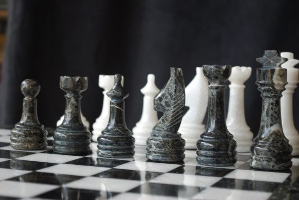 The Zebra - Black Marble and White Onyx with Marble Board - Image 7