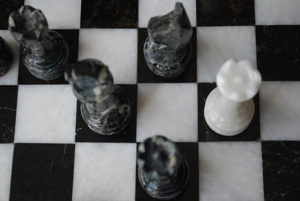 The Zebra - Black Marble and White Onyx with Marble Board - Image 10