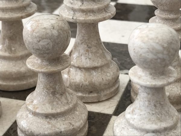 Oceanic Fossil and Marble Chess Set with Marble Board - Image 4
