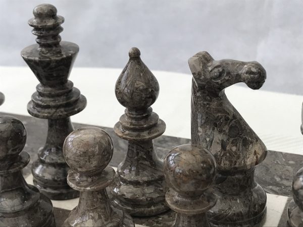 Oceanic Fossil and Marble Chess Set with Marble Board - Image 9