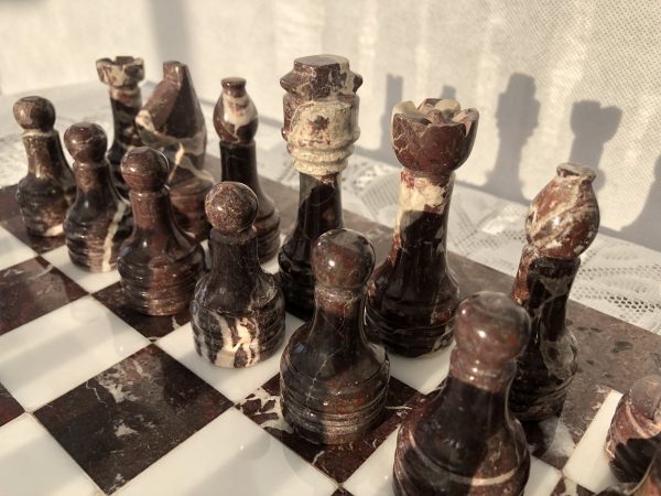 The Zebra - Red Marble and White Onyx with Marble Board - Image 5