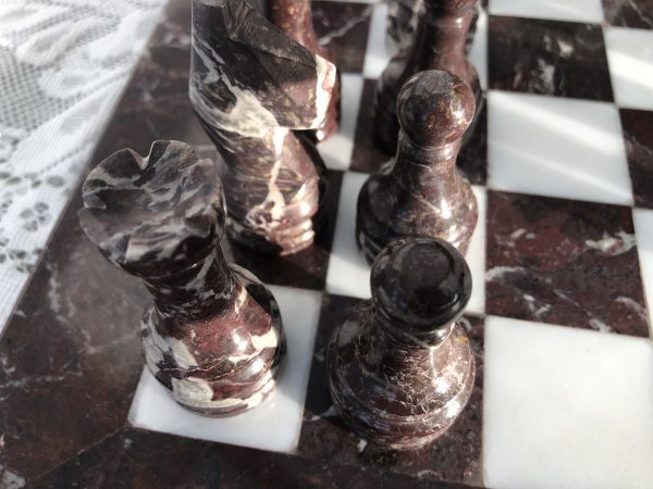 The Zebra - Red Marble and White Onyx with Marble Board - Image 6