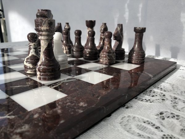 The Zebra - Red Marble and White Onyx with Marble Board - Image 8