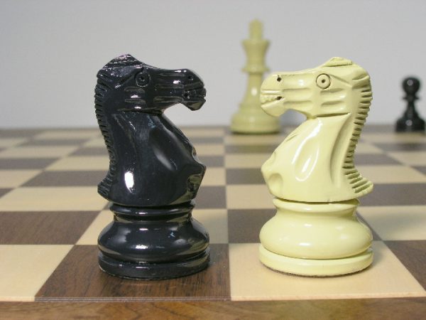 American Staunton in Deep Blue and Ivory Chess Pieces - Image 7