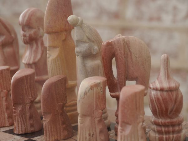 African Marble Tribal Chess Set. Marble Board Included