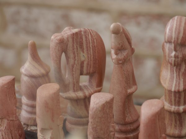 African Marble Tribal Chess Set. Marble Board Included - Image 4