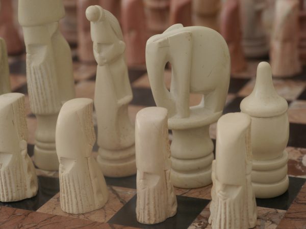 African Marble Tribal Chess Set. Marble Board Included - Image 5