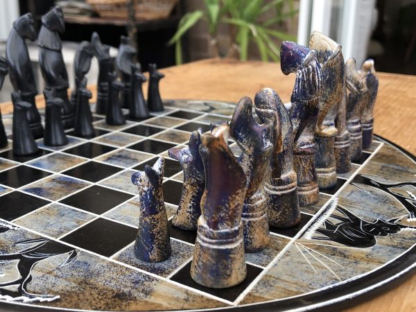 African Animals and Birds Stone Chess Set - Image 4