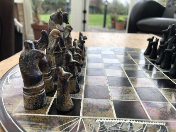 African Animals and Birds Stone Chess Set - Image 9