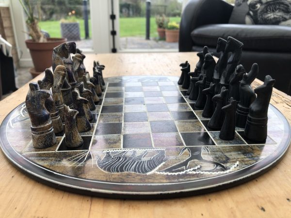 African Animals and Birds Stone Chess Set - Image 10