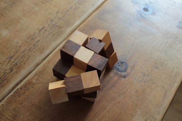 Wooden Puzzle - Snake Cube in Solid Sheesham - Image 2