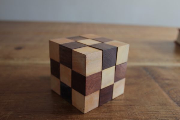 Wooden Puzzle - Snake Cube in Solid Sheesham - Image 3