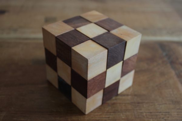 Wooden Puzzle - Snake Cube in Solid Sheesham - Image 4