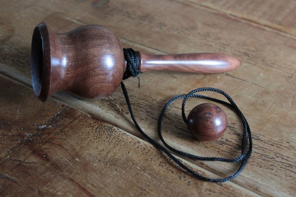 Wooden Puzzle - Cup and Ball Game in Solid Sheesham - Image 3