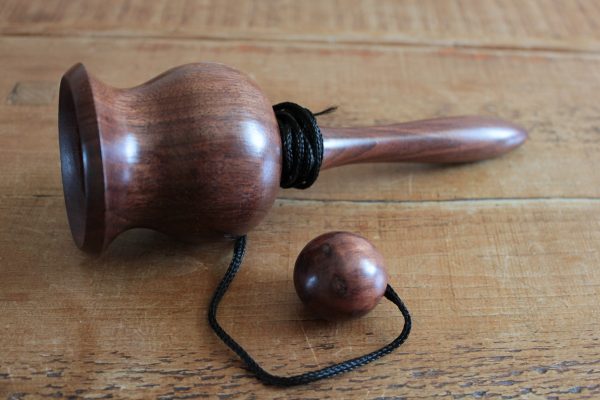 Wooden Puzzle - Cup and Ball Game in Solid Sheesham