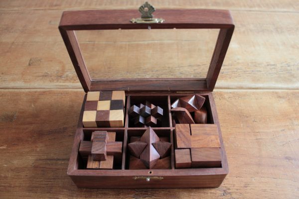 Wooden Puzzle 6 in 1 in Solid Sheesham - Image 4