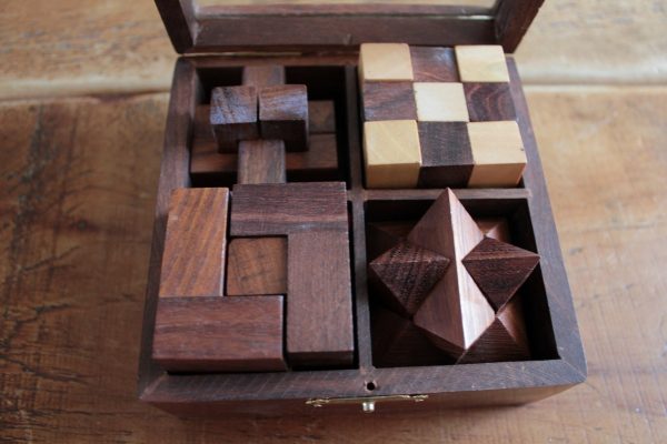 Wooden Puzzle 4 in 1 in Solid Sheesham - Image 5