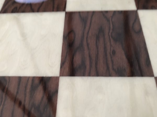 Walnut and Sycamore Gloss Chess Board with 2.2 inch Squares - Image 6