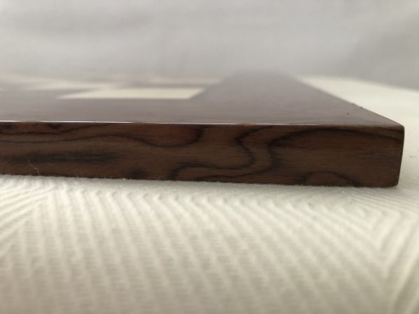 Walnut and Sycamore Gloss Chess Board with 2.2 inch Squares - Image 8
