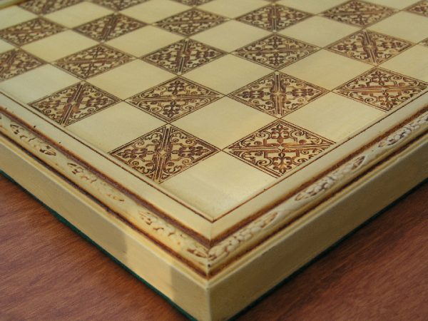 Decorative Ivory Chess Board with 2 inch Squares - Image 3