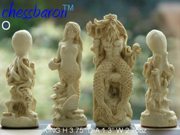 A collection of heritage-themed chess sets inspired by medieval history, Arthurian legend and the sea