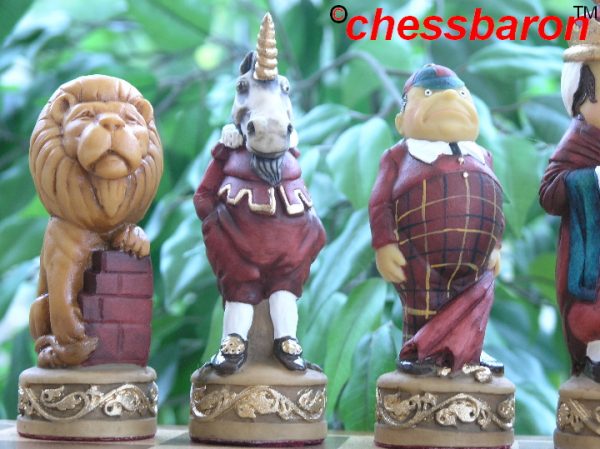 Lewis Carroll Hand Painted Chess Set