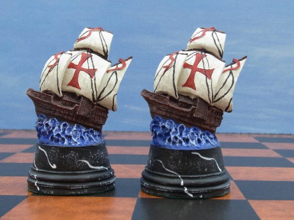 Mascott Chess - Christopher Columbus Hand Decorated Chess Set - Image 3