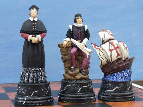 Mascott Chess - Christopher Columbus Hand Decorated Chess Set