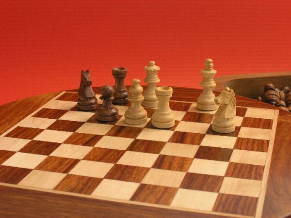 Magnetic with Moon Drawers 9 inches Round Chess Set - Image 6