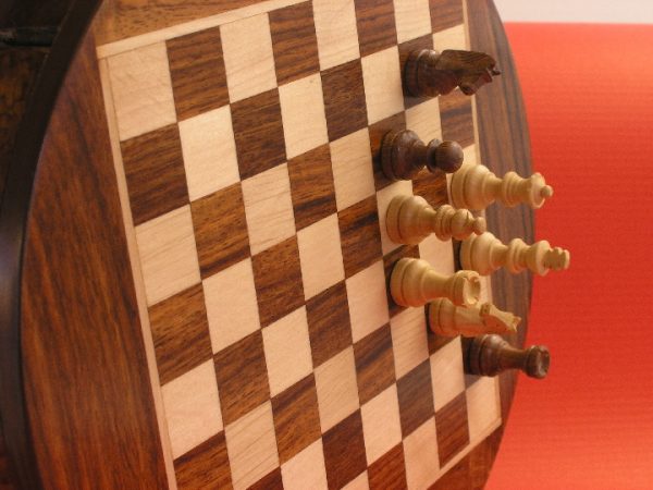 Magnetic with Moon Drawers 9 inches Round Chess Set - Image 8
