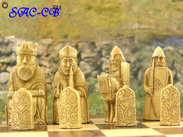 National Museum of Scotland Isle of Lewis Chess Pieces in Beautiful Presentation Case
