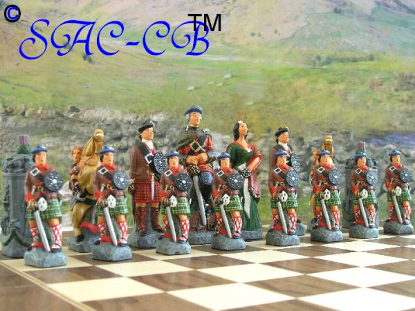 Battle of Culloden Hand Painted Chess Set - Deluxe