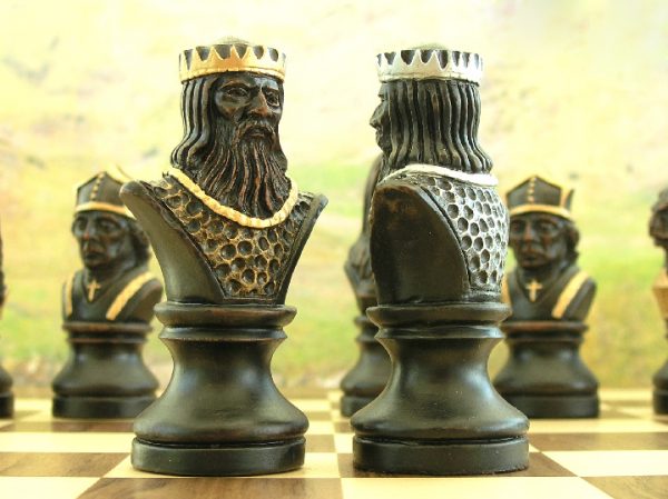 Hand Painted Richard the Lionheart Chess Set