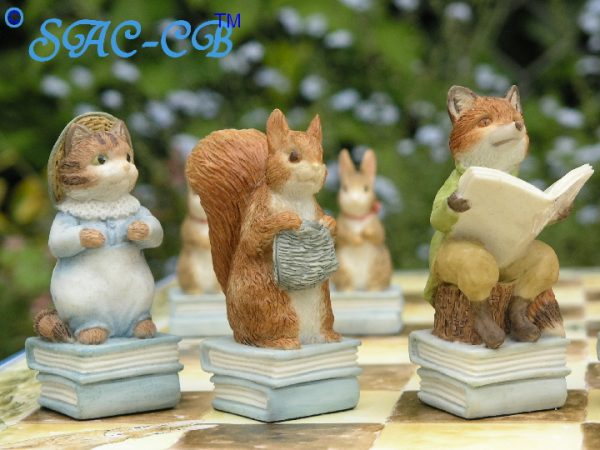 Peter Rabbit Hand Painted Chess Set With Board and Case - Image 4