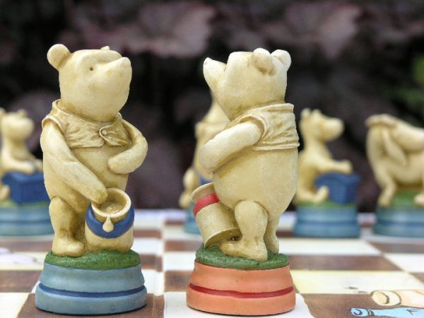 Hand Painted Winnie the Pooh Chess