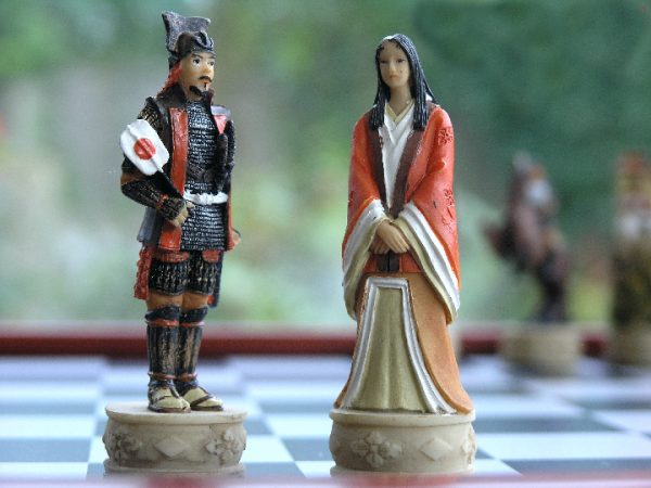 Hand Painted Samurai including Board