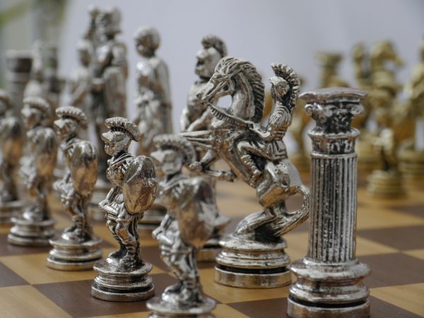 Roman Metal Chess Set