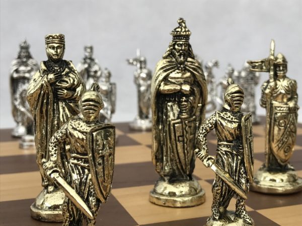 The Crusades Brass Chess Set