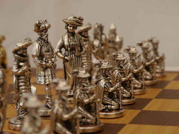 French Late Baroque - Brass Chess Set - Image 3