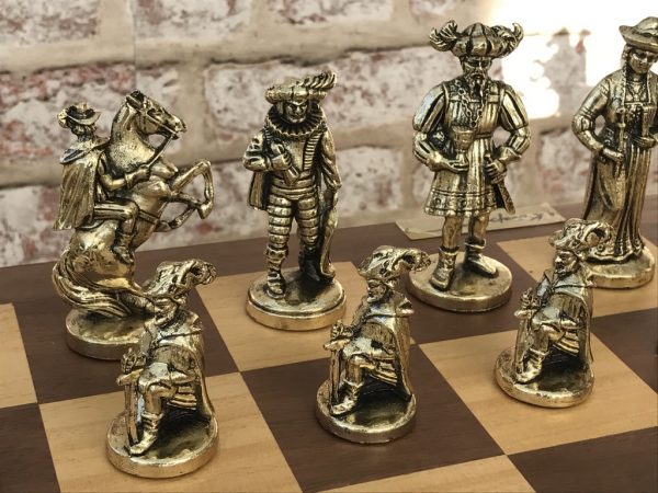 French Late Baroque - Brass Chess Set - Image 4