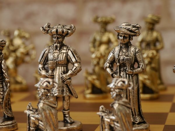French Late Baroque - Brass Chess Set - Image 9