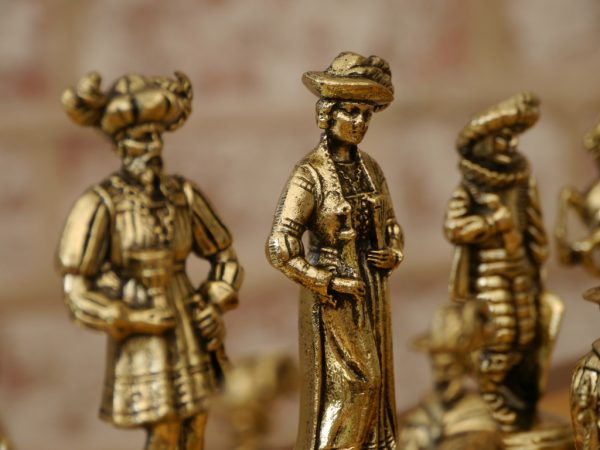 French Late Baroque - Brass Chess Set - Image 10